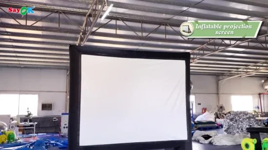 Sayok Big Size Inflatable TV Screen Outdoor with Blower Blow up Cinema Inflatable Projector Screen